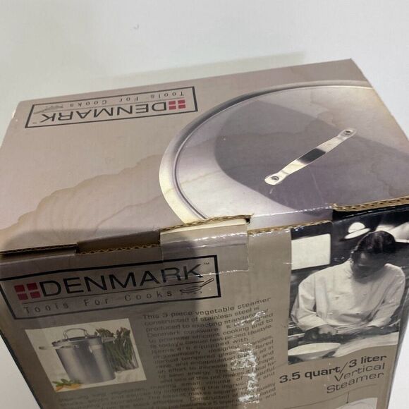 Denmark Tools For Cooks Stainless Steel Vertical Steamer Cookware 3.5 Qt 3 L NWT - Picture 2 of 7